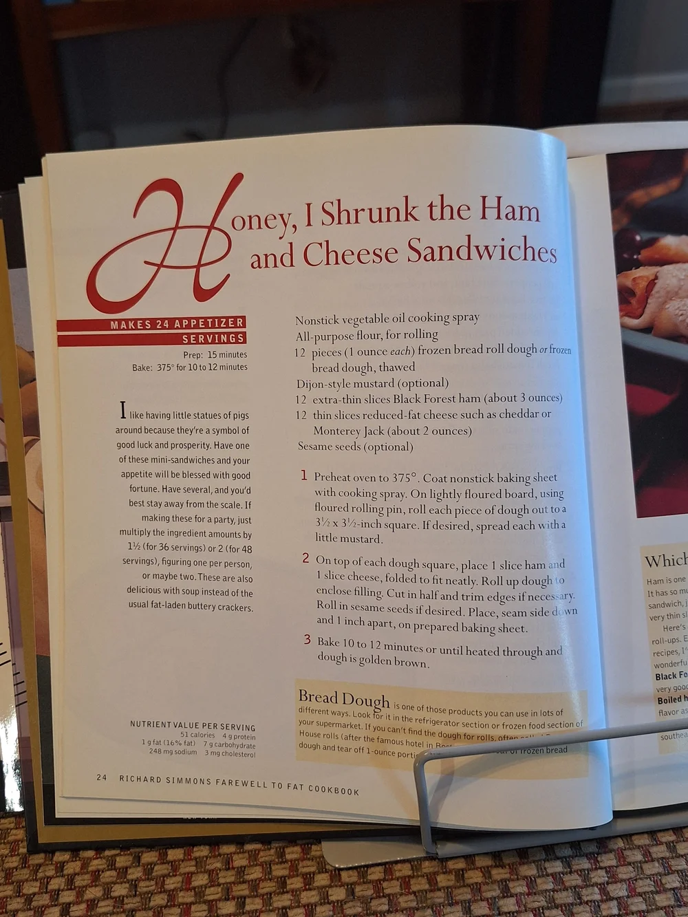 Richard Simmons Farewell to Fat Cookbook - Vintage 1996 Copyright
